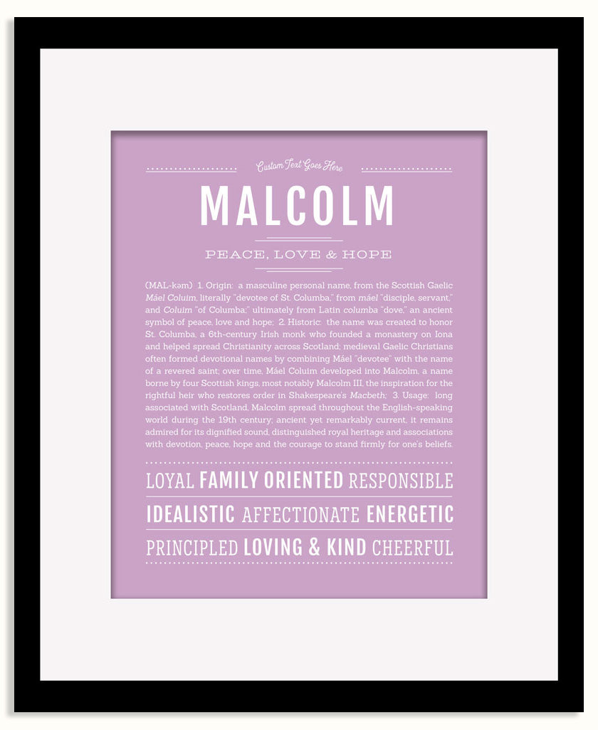 Frame Options | Lilac | Maple Frame, Matted