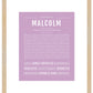 Malcolm | Name Art Print