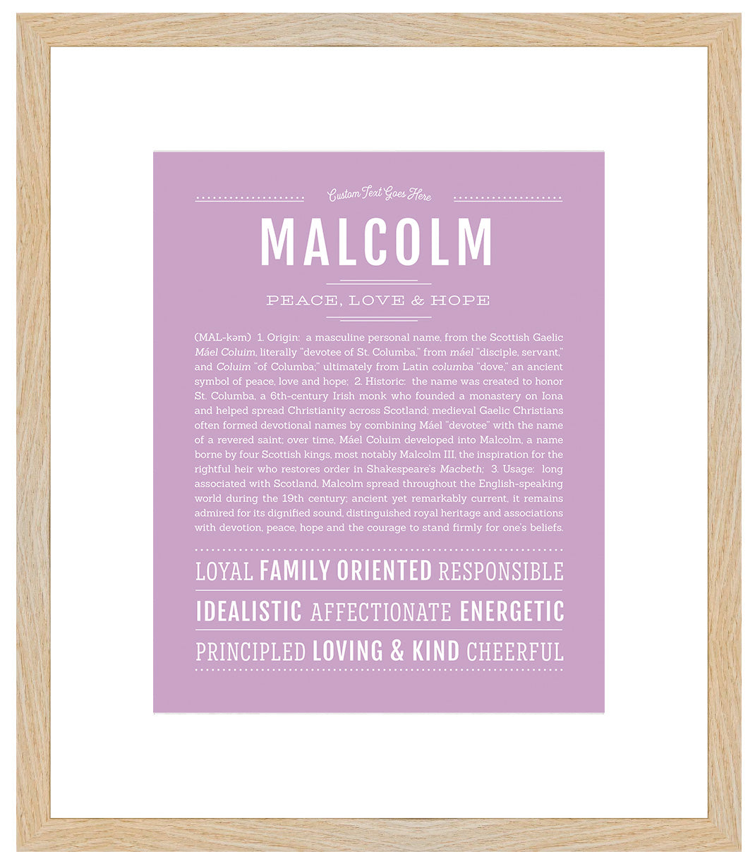 Malcolm | Name Art Print