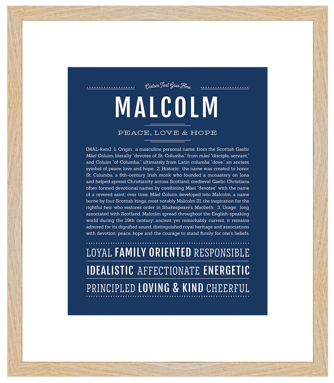 Malcolm | Name Art Print