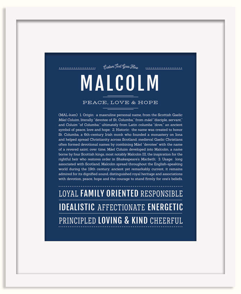 Frame Options | Midnight Blue | Black Frame, Matted