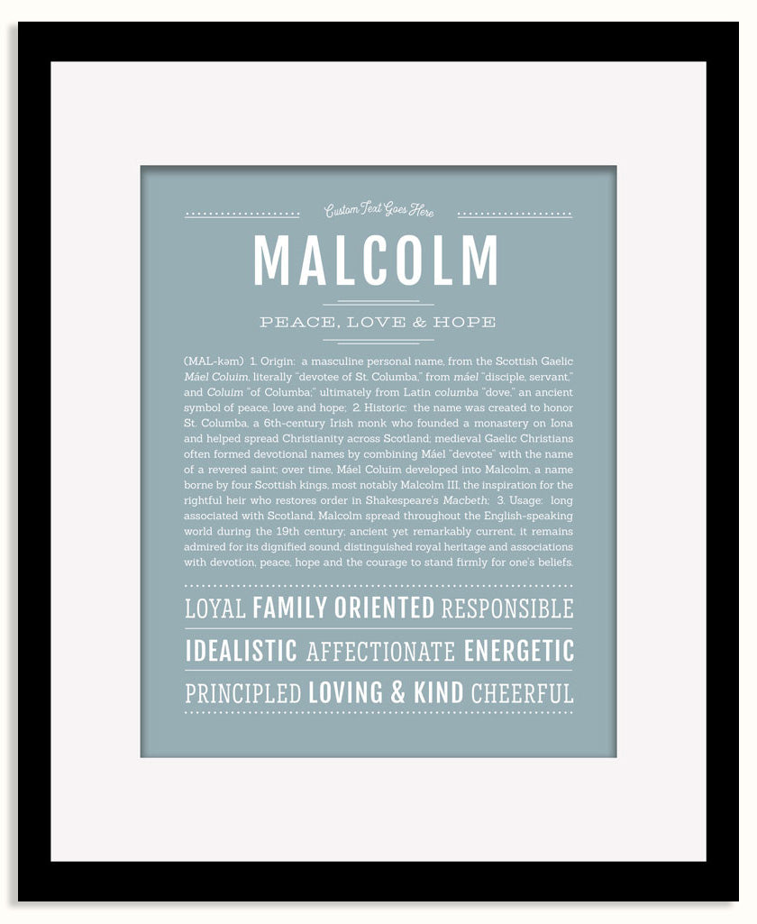 Frame Options | Powder Blue | Maple Frame, Matted