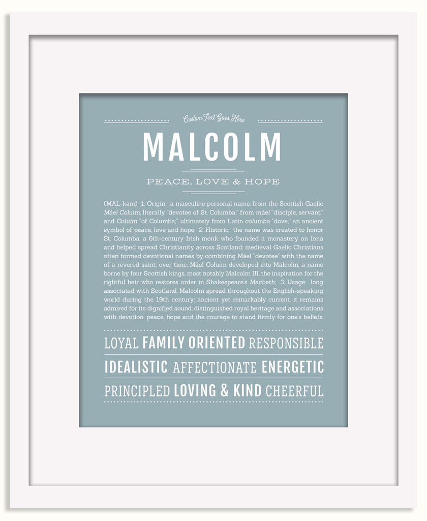 Frame Options | Powder Blue | Black Frame, Matted