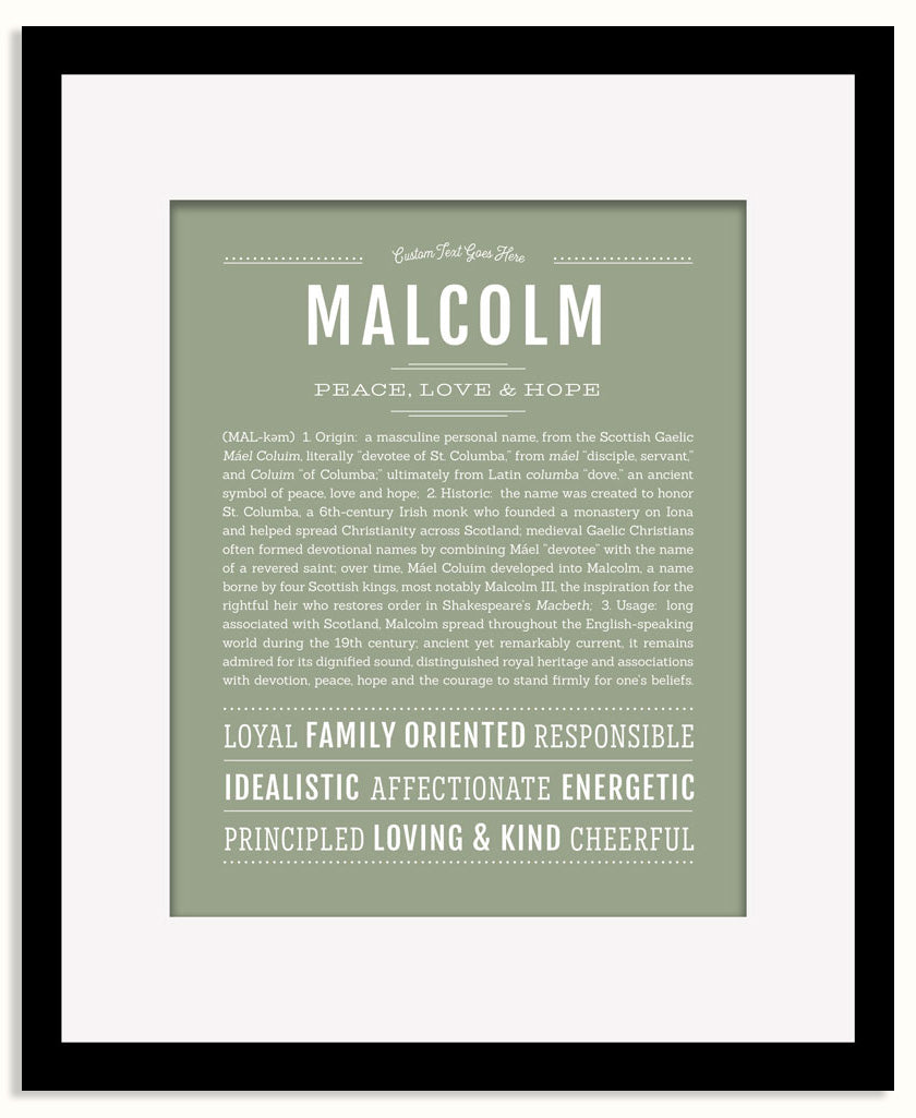 Frame Options | Sage | Maple Frame, Matted