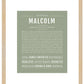 Malcolm | Name Art Print