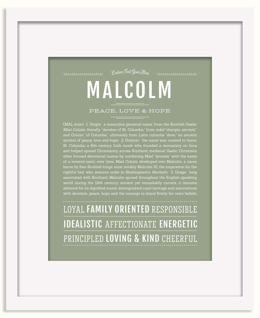 Frame Options | Sage | Black Frame, Matted