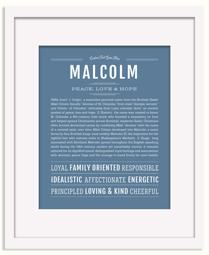 Frame Options | Steele Blue | Black Frame, Matted