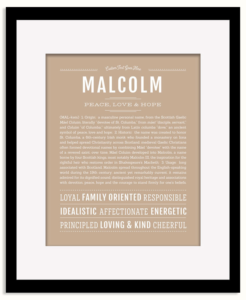 Frame Options | Tan | Maple Frame, Matted