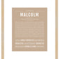 Malcolm | Name Art Print