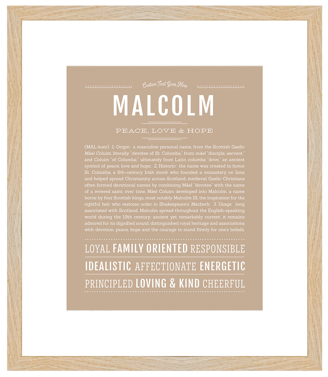 Malcolm | Name Art Print