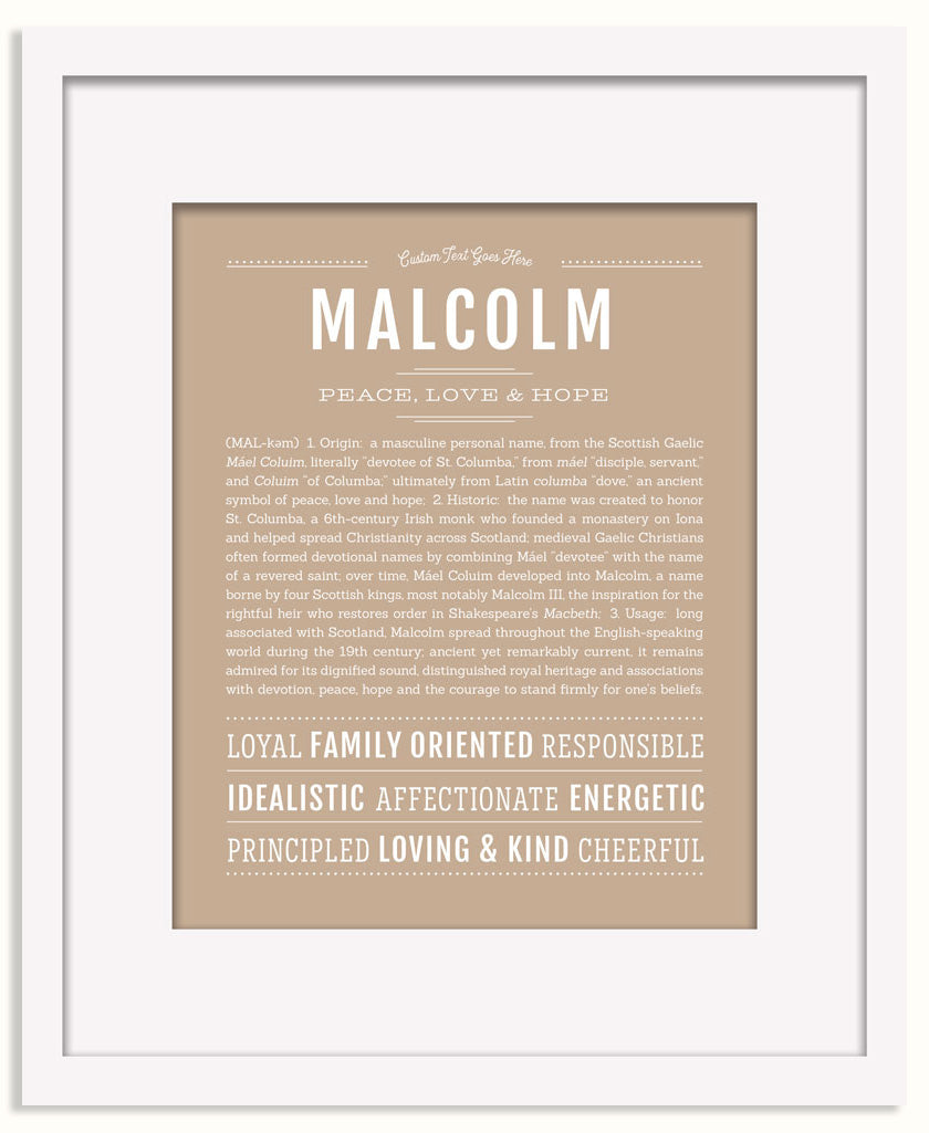 Frame Options | Tan | Black Frame, Matted