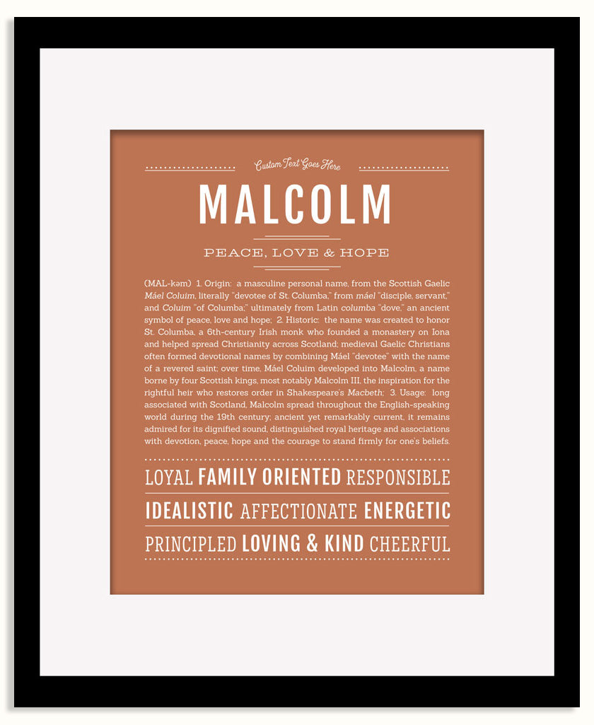 Frame Options | Terra Cotta | Maple Frame, Matted