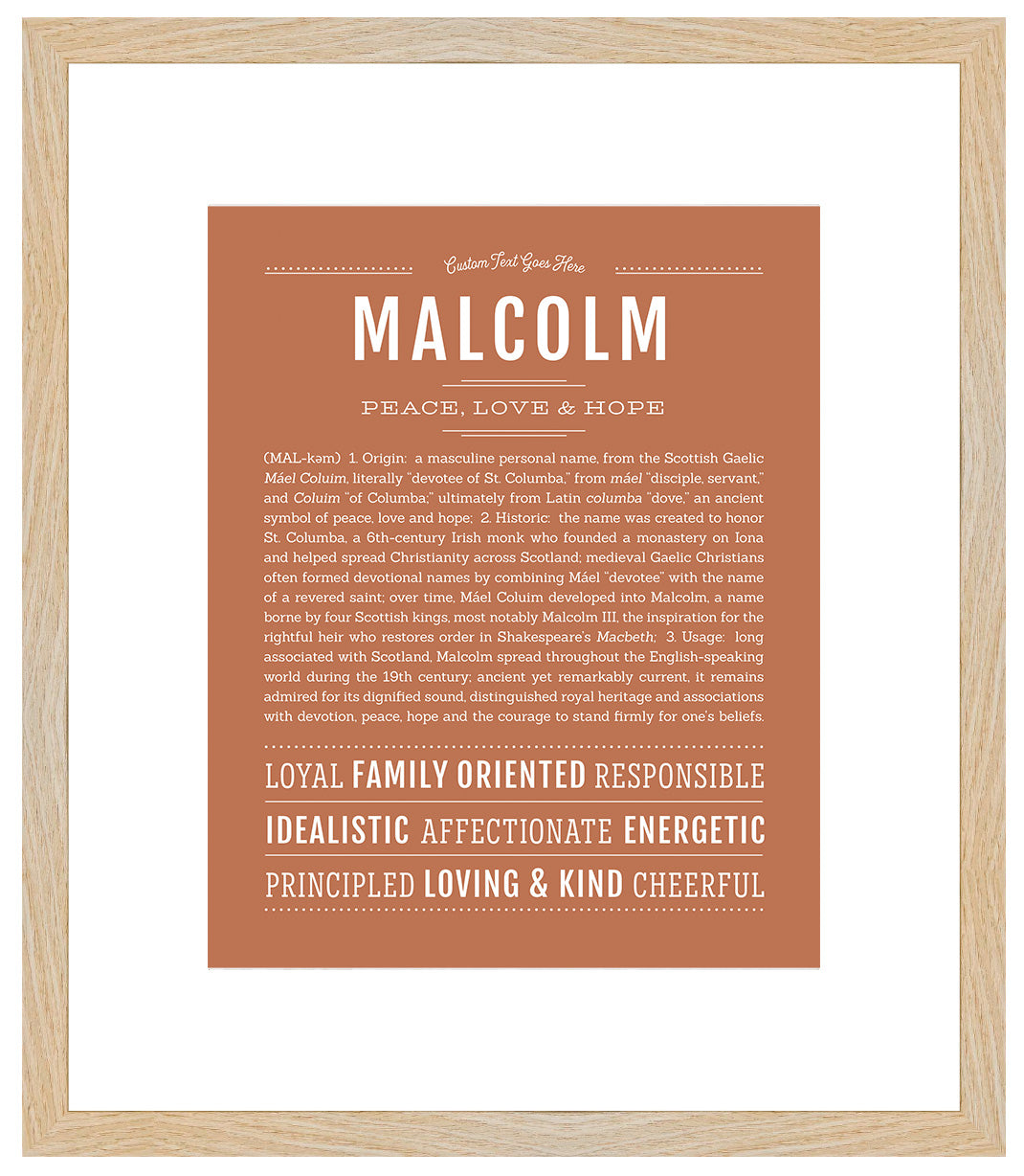 Malcolm | Name Art Print
