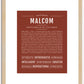 Malcom | Name Art Print