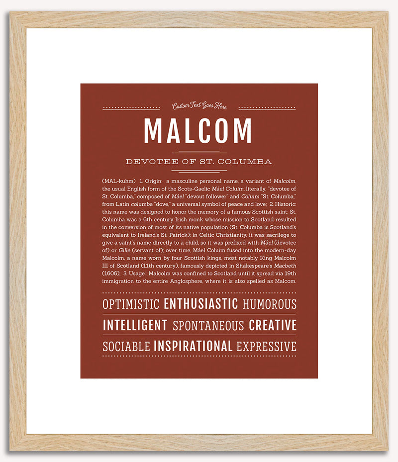 Malcom | Name Art Print