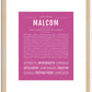 Malcom | Name Art Print