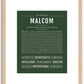 Malcom | Name Art Print