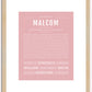 Malcom | Name Art Print