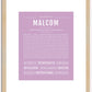 Malcom | Name Art Print