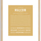 Malcom | Name Art Print