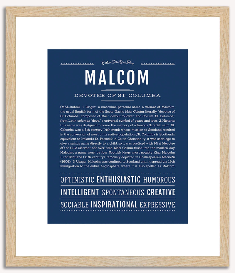 Malcom | Name Art Print