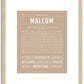 Malcom | Name Art Print