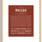 Maleah | Name Art Print