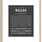 Maleah | Name Art Print