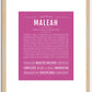 Maleah | Name Art Print