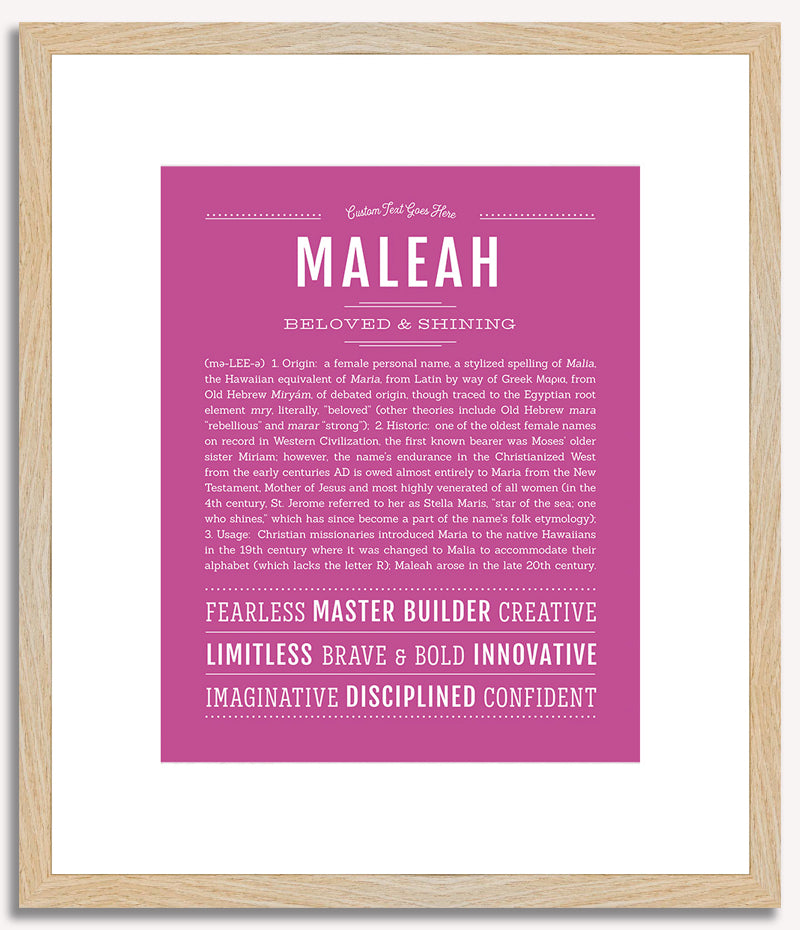 Maleah | Name Art Print