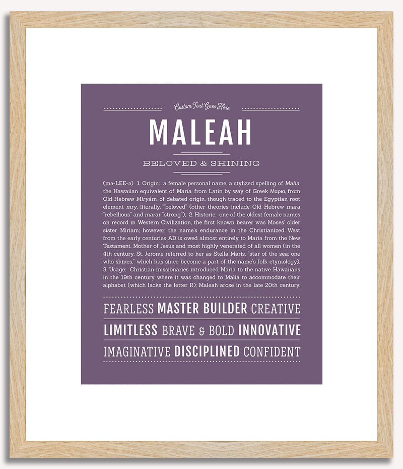 Maleah | Name Art Print