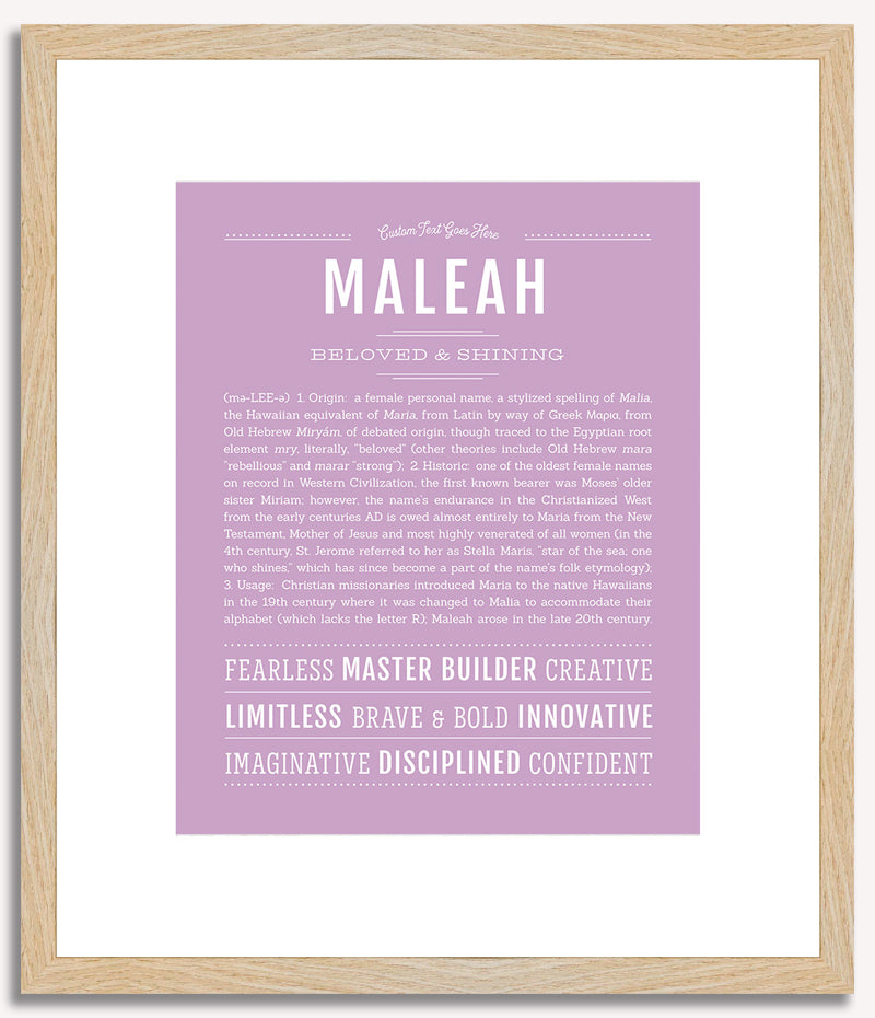 Maleah | Name Art Print