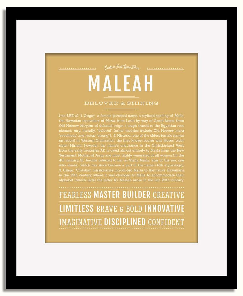 Frame Options | Matte Gold | Black Frame, Matted