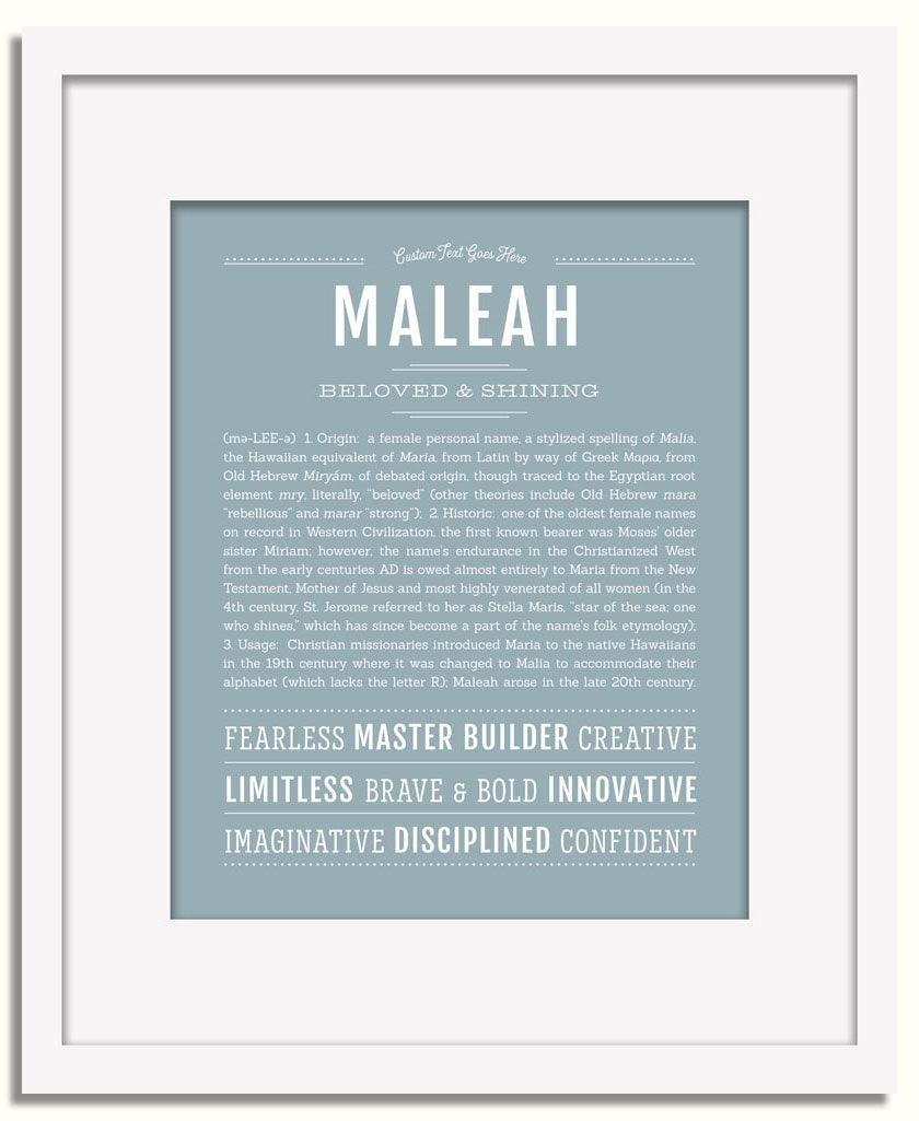 Frame Options | Powder Blue | White Frame, Matted