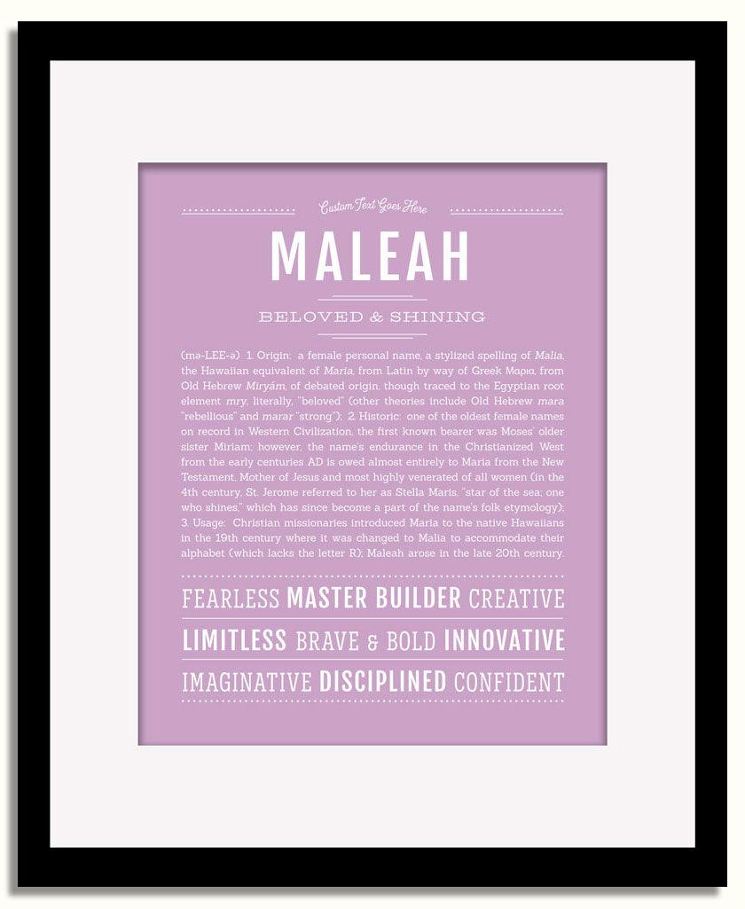 Frame Options | Lilac | Black Frame, Matted