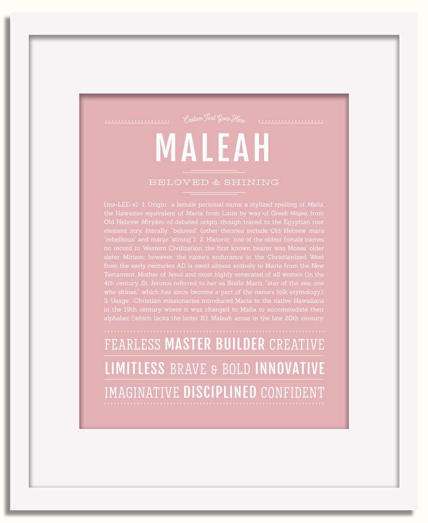 Frame Options | Dusty Rose | White Frame, Matted