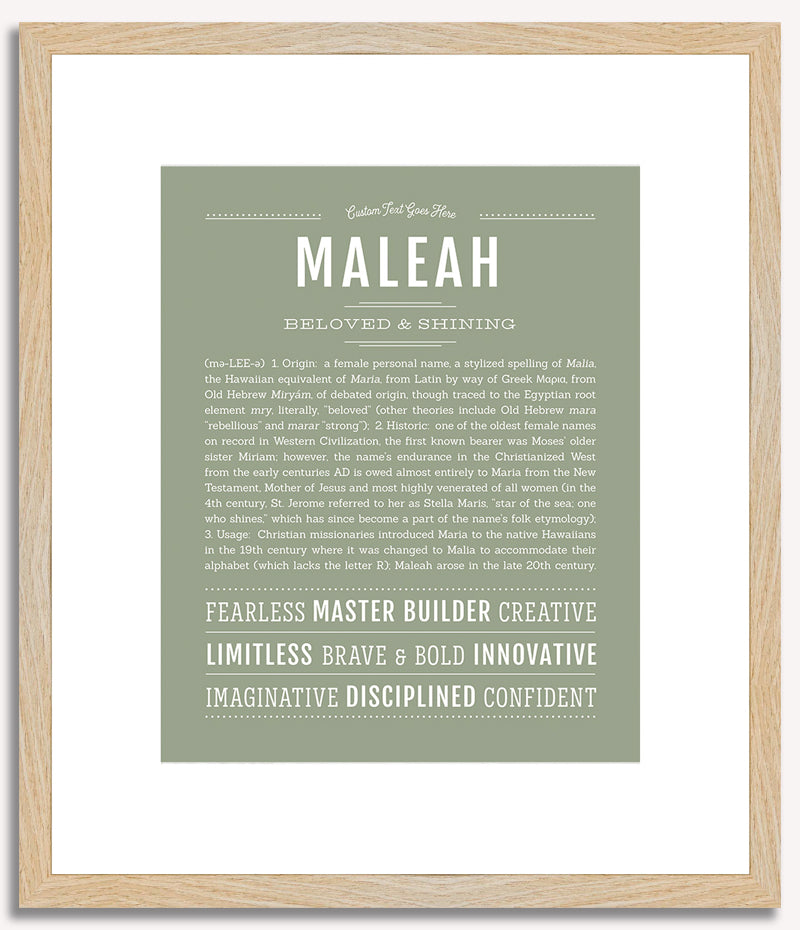 Maleah | Name Art Print