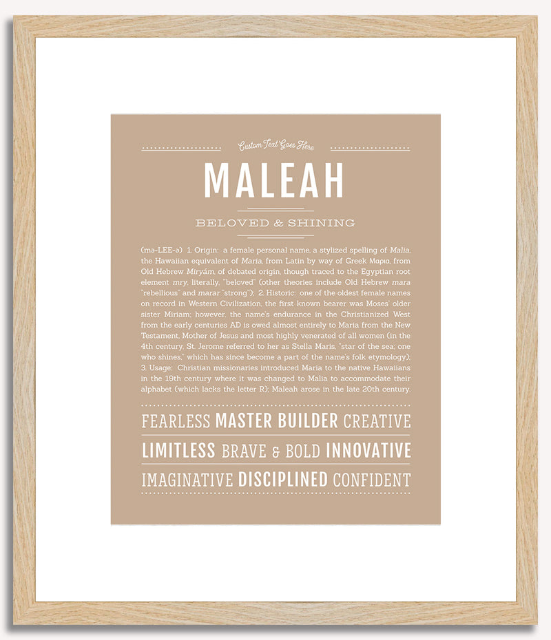 Maleah | Name Art Print