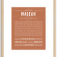 Maleah | Name Art Print