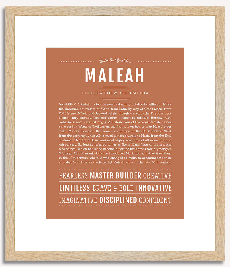 Maleah | Name Art Print