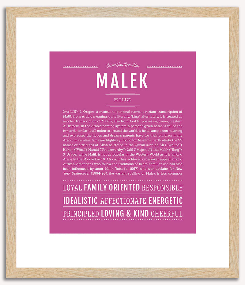 Malek | Name Art Print