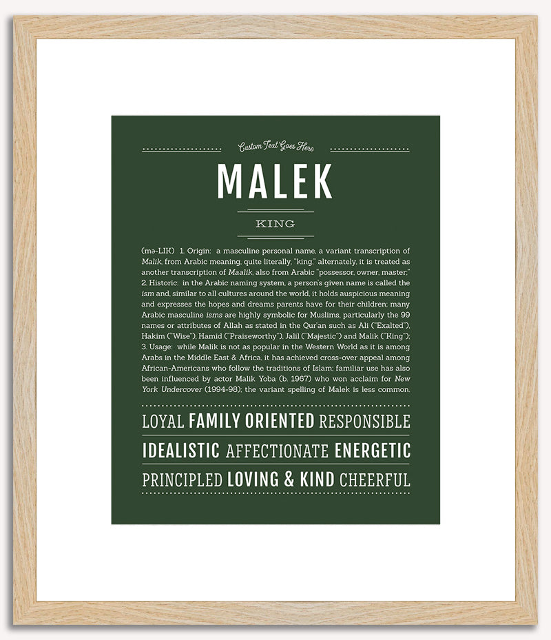 Malek | Name Art Print