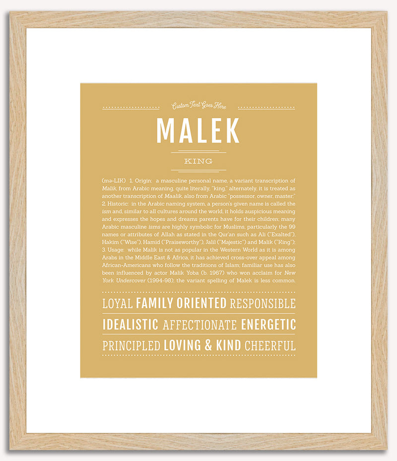 Malek | Name Art Print