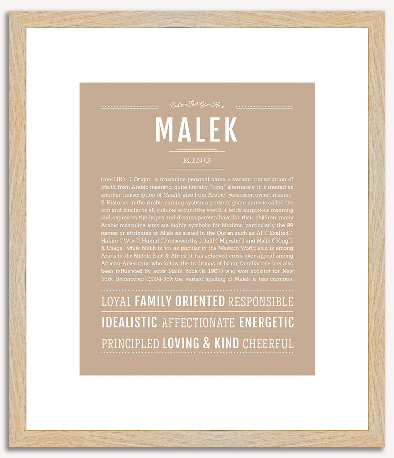 Malek | Name Art Print