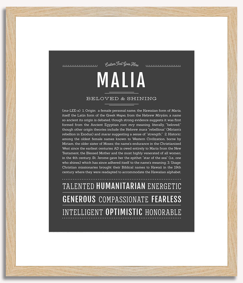 Malia | Name Art Print