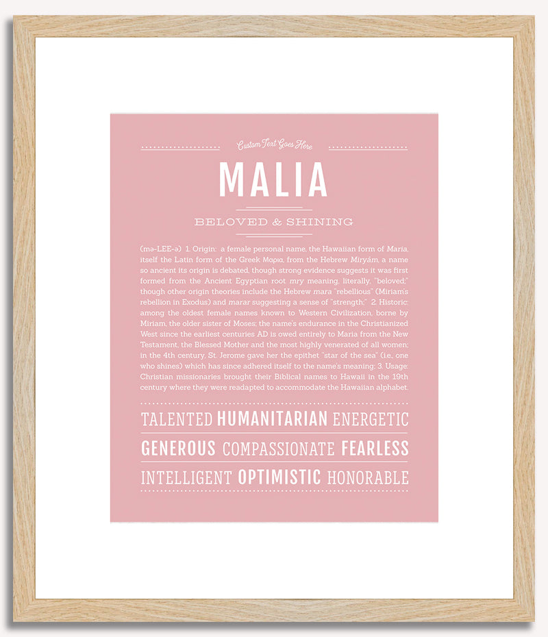 Malia | Name Art Print