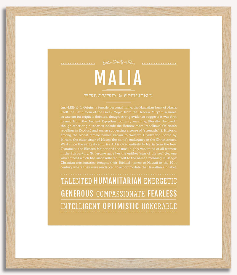 Malia | Name Art Print