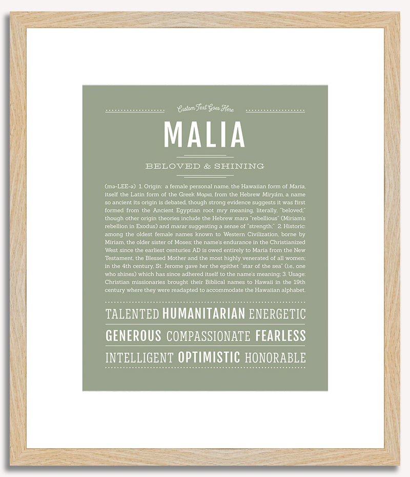 Malia | Name Art Print