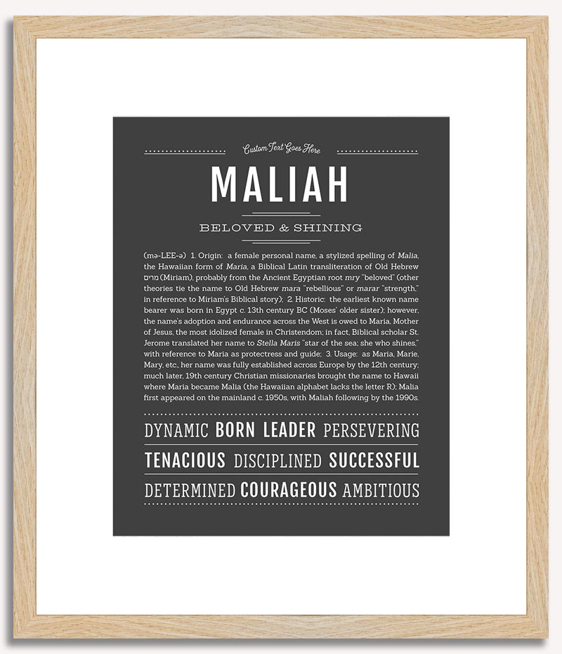 Maliah | Name Art Print