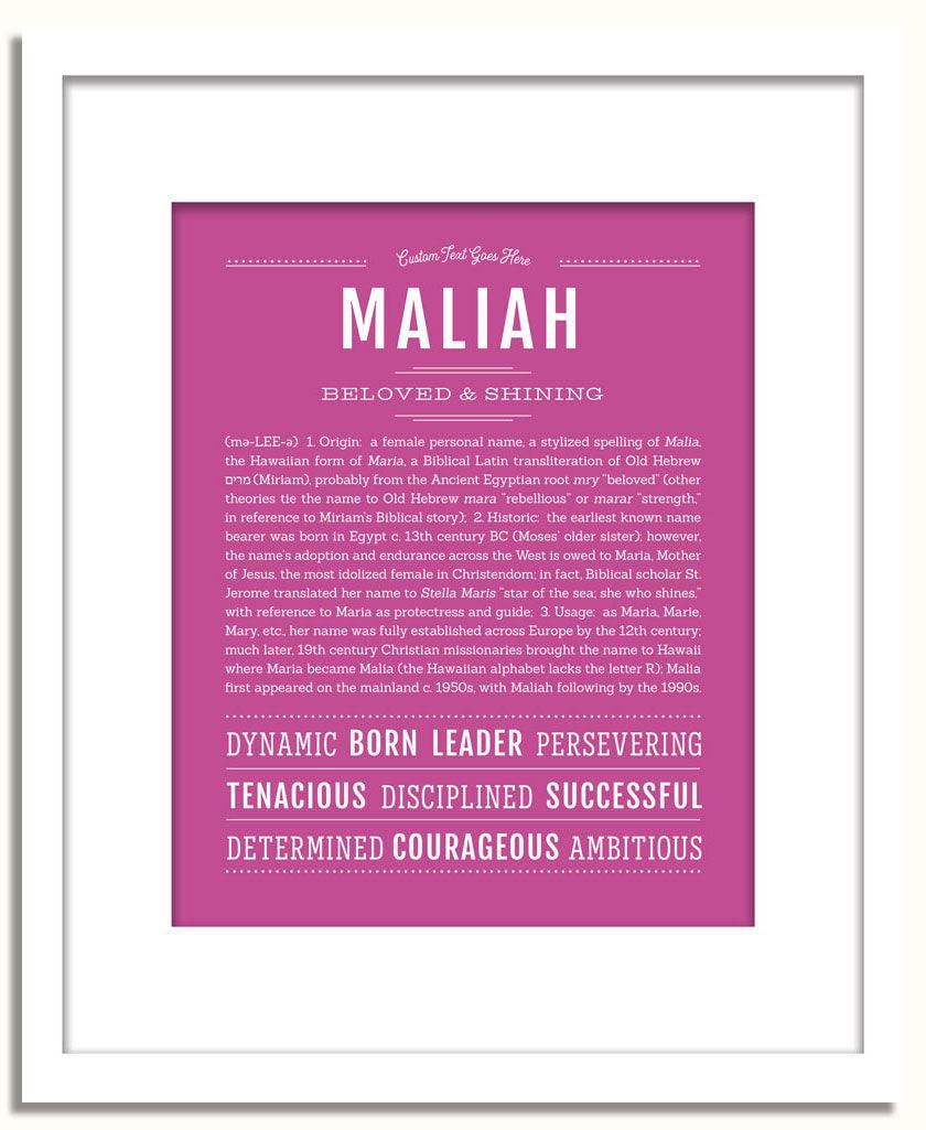 Frame Options | Dark Pink | White Frame, Matted